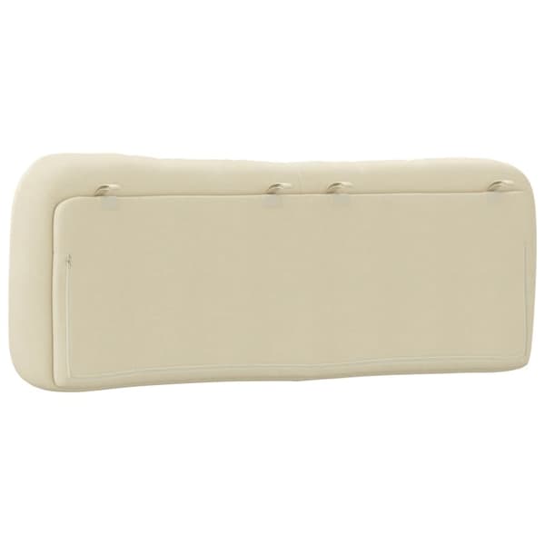 Headboard Cushion "Hvar" Cream 140 cm Fabric