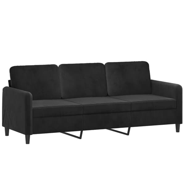 Soffgrupp 2 delar svart sammet