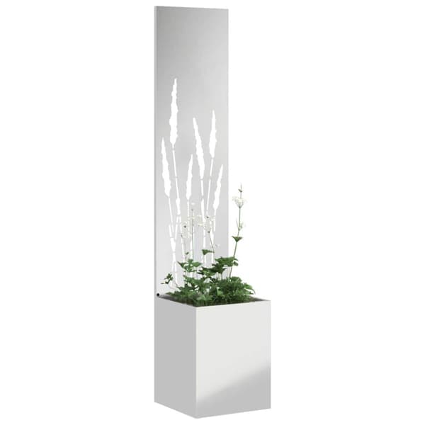 Trädgårds integritetsskärm Silver 32 x 150 cm Galvaniserat stål