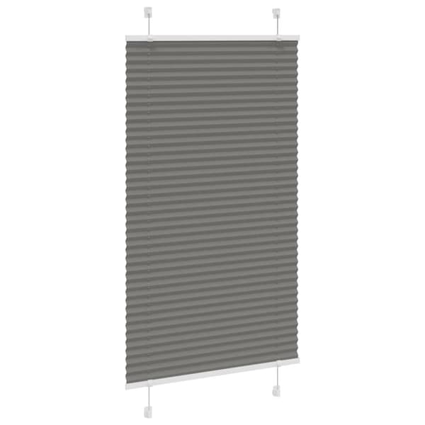 Plisserad persienn antracit 70x150cm tyg bredd 69,4cm polyester
