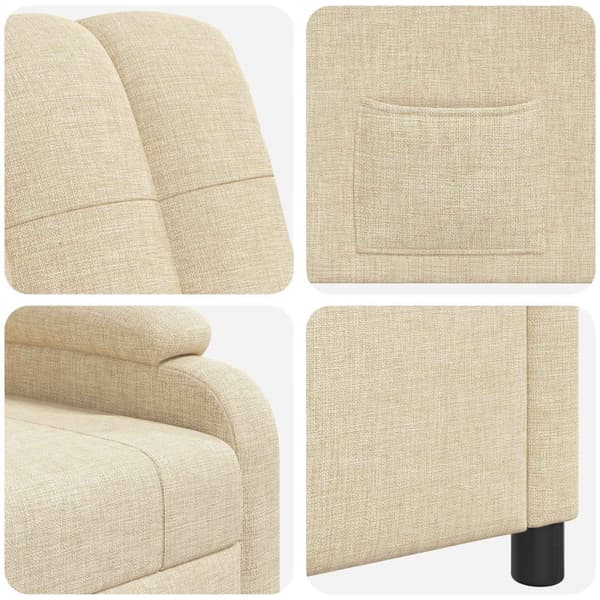 Recliner Gräddvit Tyg