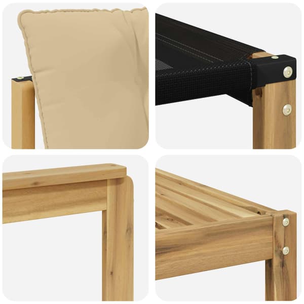 Utomhussoffset med kudde 5 pcs Vit och Beige