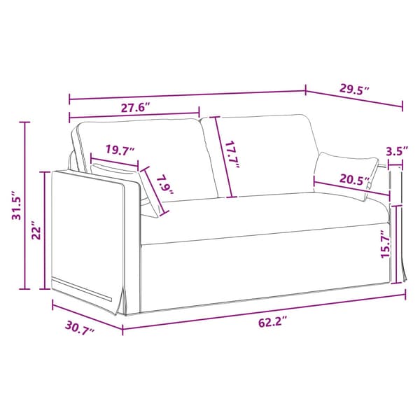 Soffa Mörkgrå 158 x 78 x 80 cm tyg