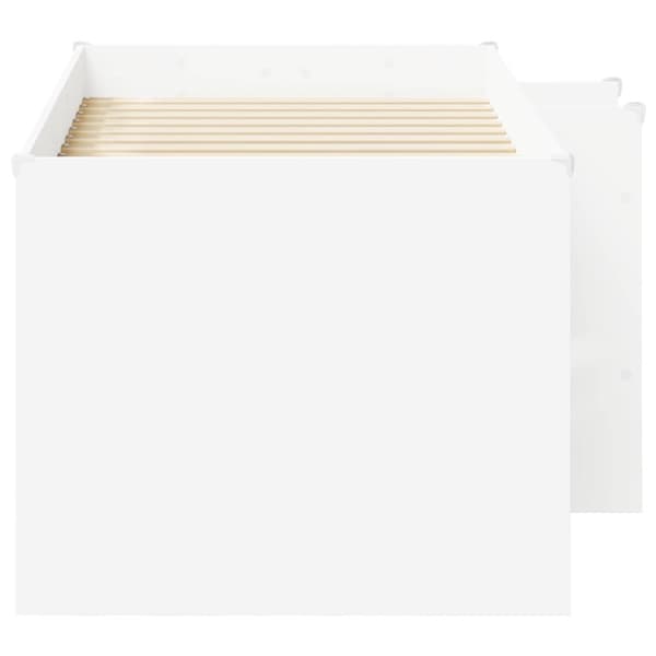 Barns hög sängram 2 pcs Vit 163 x 101,1 x 68,5 cm