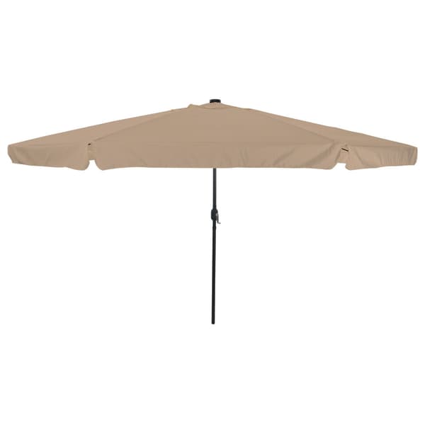 Trädgårdsparasol Taupe 395 x 395 x 245 cm Polyester