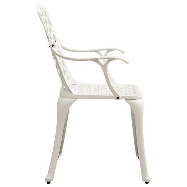 Caféset 5 delar gjuten aluminium vit