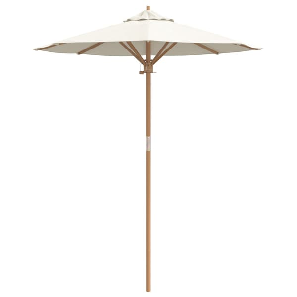 Trädgårdsparasol Krämvit Ø 270 x 260 cm Bambu