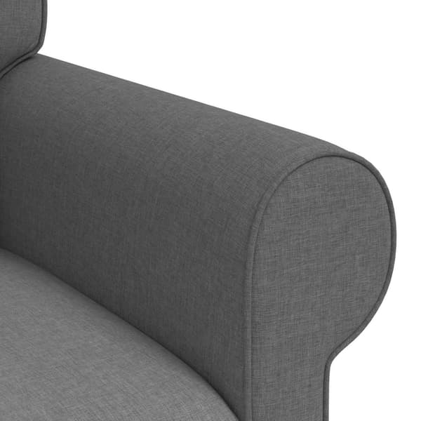 Soffset 2 pcs Mörkgrå 245 x 82 x 80 cm tyg