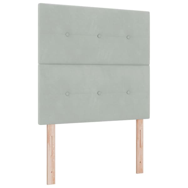 Huvudgavel Ljusgrå 80 cm Sammet