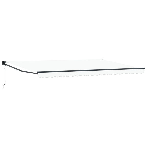 Markis Vit 500 × 300 cm Polyester och metall