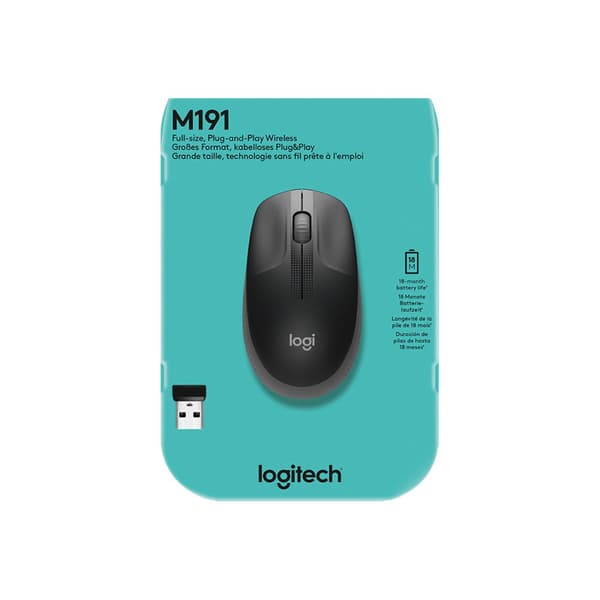 Logitech M190 - mus - träkol