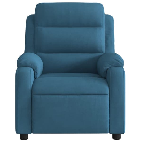 Reclinerfåtölj blå sammet