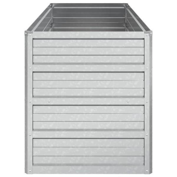 Odlingslåda upphöjd galvaniserat stål 100x40x45 cm silver