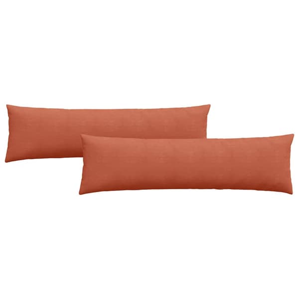 Sofakuddar 2 pcs Röd orange 145 x 40 cm Kordread tyg