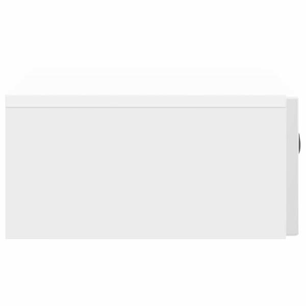 Väggmonterad sidobord Vit högglans 59 x 34,5 x 17 cm
