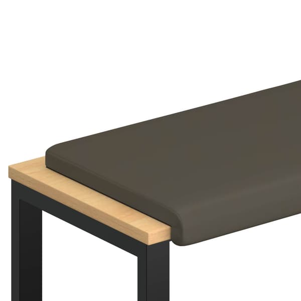 Bänk kudde Konstläder Grå Djup 35 cm