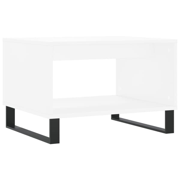 Soffbord vit 60x50x40 cm konstruerat trä
