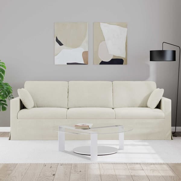 Soffa Kräm 228 x 78 x 80 cm Sammet