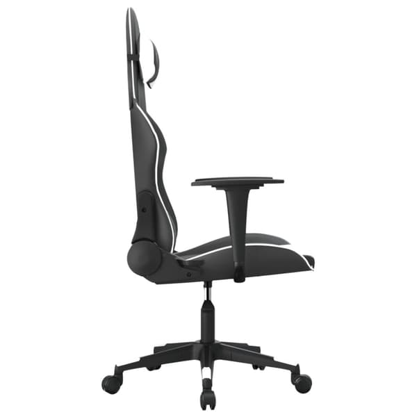 Gamingstol svart och vit konstläder