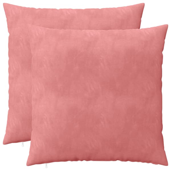 Kuddöverdrag 2 st HEERLEN Rosa 65 x 65 cm Sammet