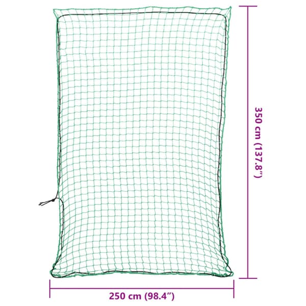 Lastnät med elastiskt rep grön 3,5x2,5 m PP