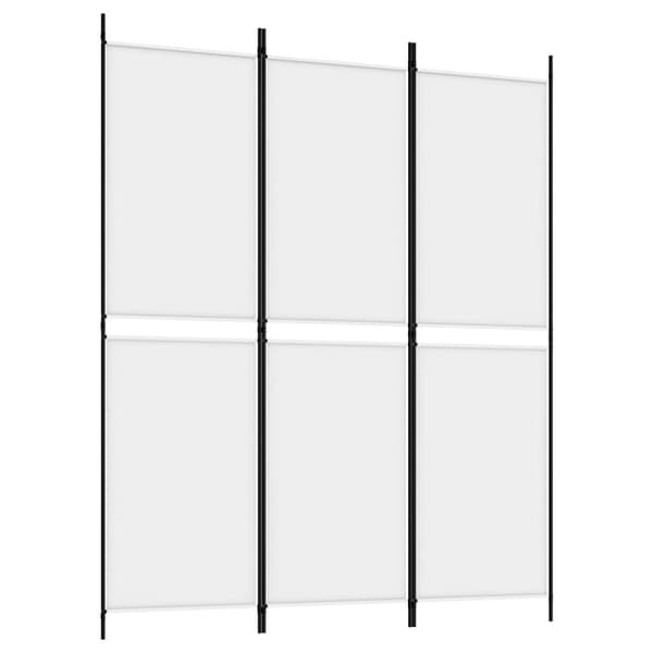 Rumsavdelare 3 paneler vit 150x180 cm tyg