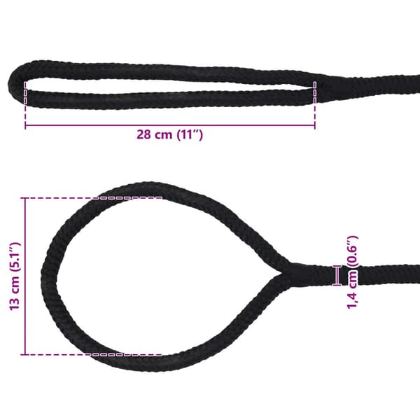 Båtsnöre 12 m 1.4 Svart Polyester