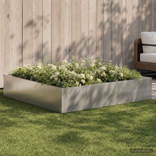 Stödvägg 8 st 300 x 100 x 40 cm Rostfritt stål Silver