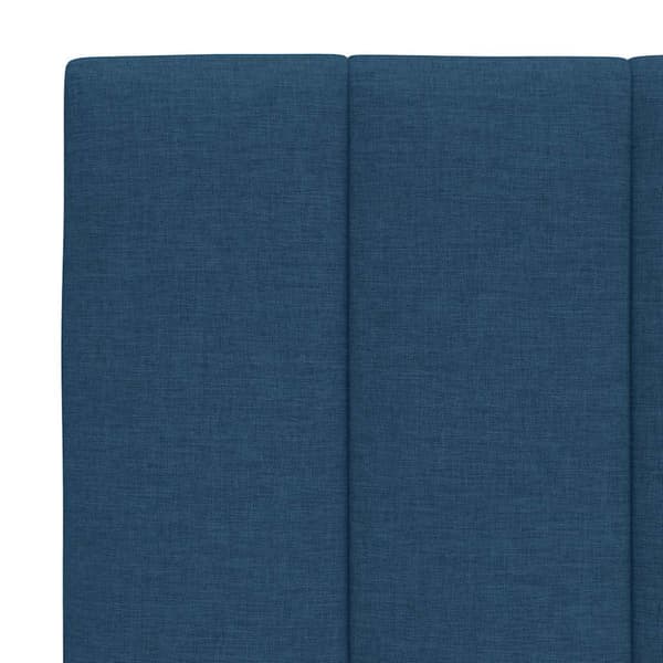 Bed Frame without Mattress "Hanko" Blue 100x200 cm Fabric