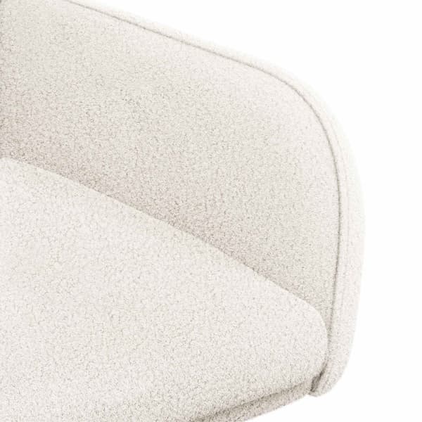 Matstolar 2 pcs Bouclé Gräddvit 59 x 57 x 85 cm