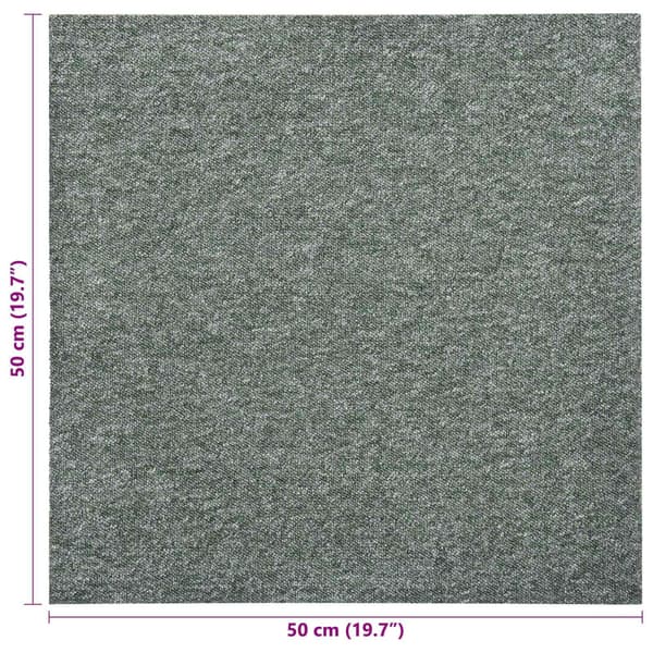Matta 20 pcs Grön 50 x 50 cm 100% Polypropen
