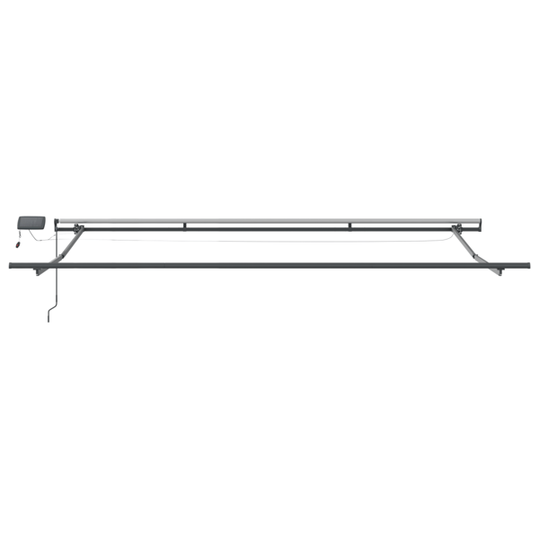Utfällbar markis Vit 500 ×350 cm tyg