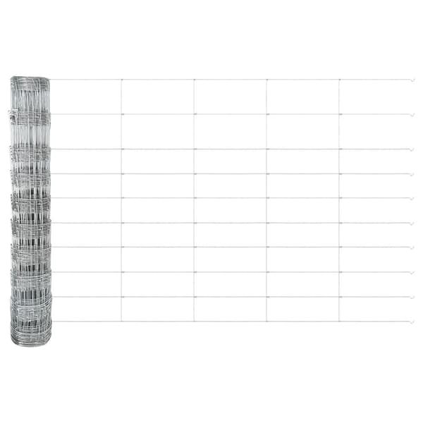 Stängsel med stolpe Silver 1 x 25 m Stål