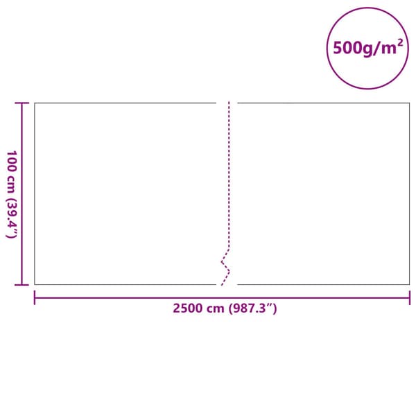Dammmadrass Grå 1 x 25 m Polyester och Bomull