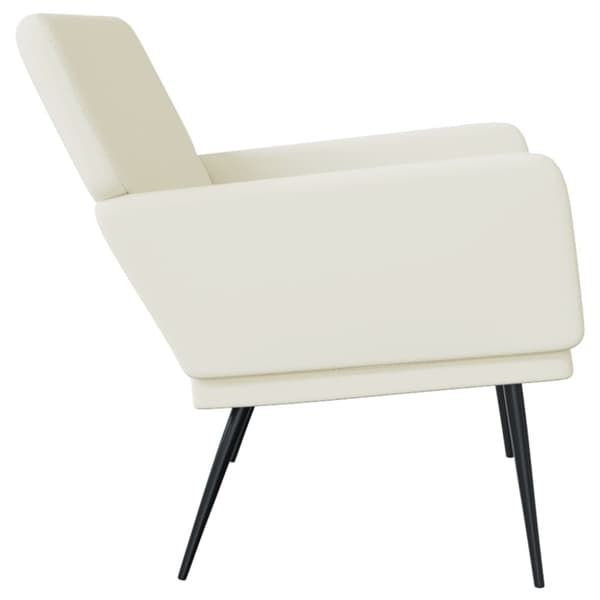 Bänk gräddvit 108x79x79 cm sammet