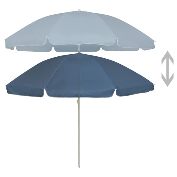 Strandparasoll blå 240 cm