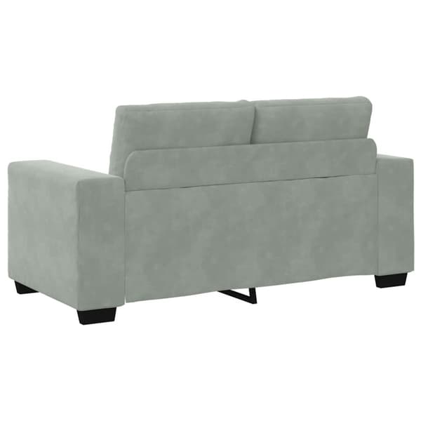 Loveseat soffa ljusgrå 160x77x82 cm sammet