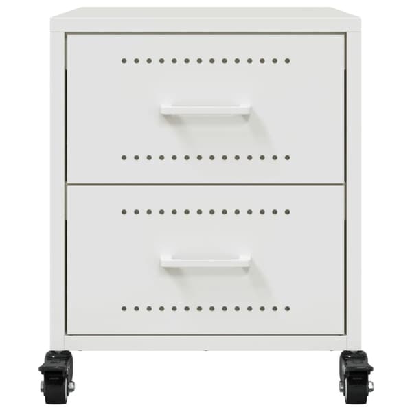 Sängbord vit 36x39x43,5 cm stål