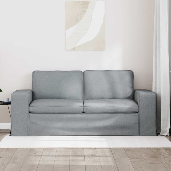 Soffa Ljusgrå 182 x 80 x 82 cm tyg