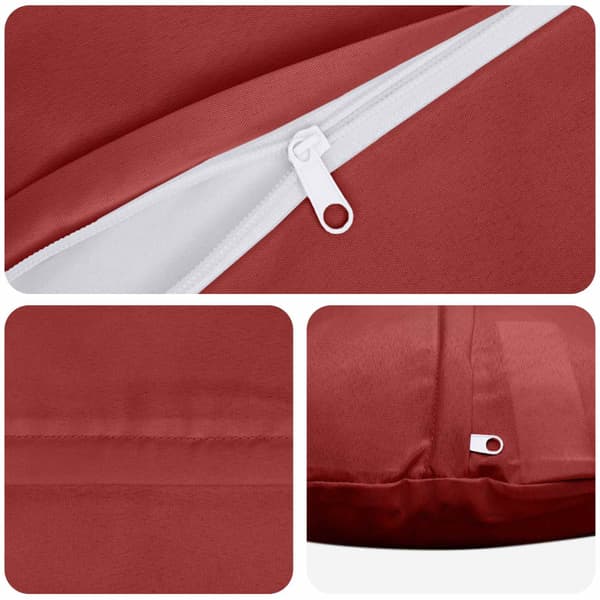 Kuddöverdrag 2 st HEERLEN Vinröd Ø 30 cm Polyester
