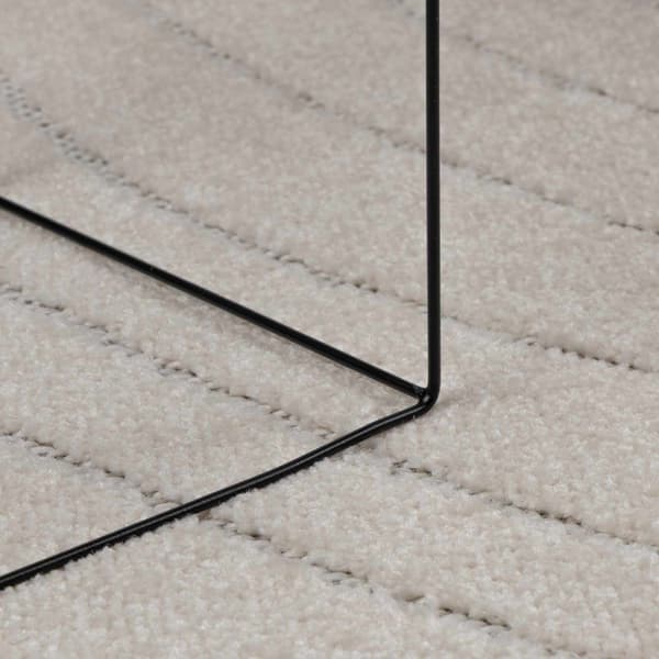 Områdesmattor Rektangulär PALMERAS Kräm 200 x 140 cm Polyester