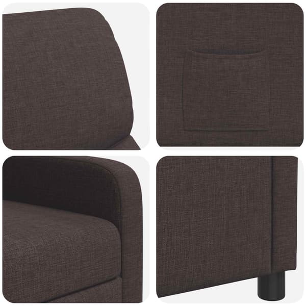 Recliner Mörkbrun Tyg