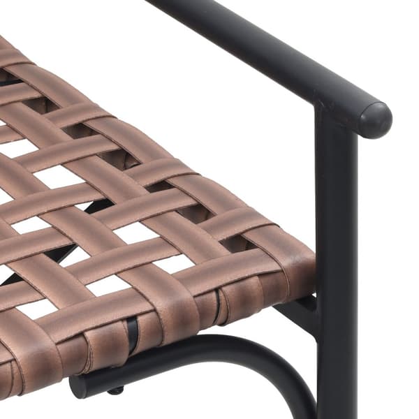 Trädgårdsmöbelset 4 pcs Brun konstrotting