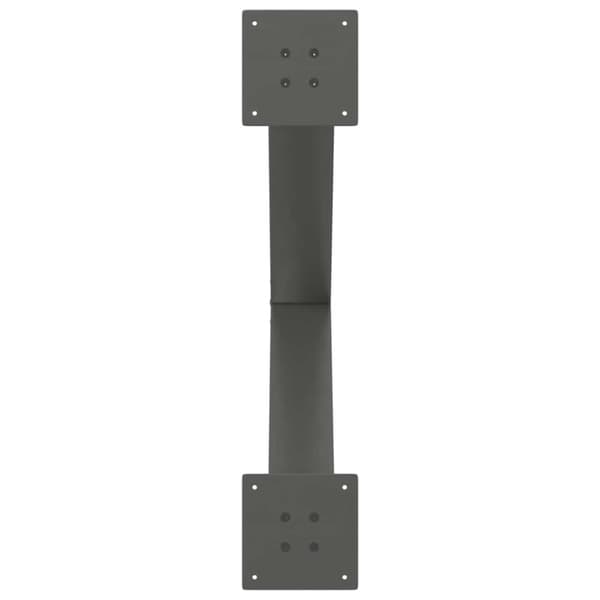 Matbordsben X-formade 2 st antracit 80x(72-73) cm stål