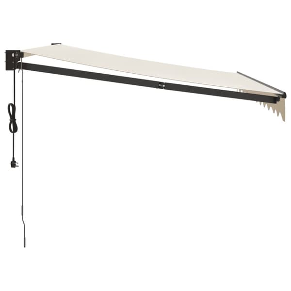 Automatisk infällbar markis gräddvit 3,5x2,5 m