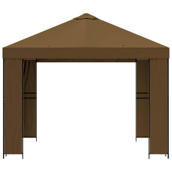 Paviljong 3 x 3 m Taupe Polyester och Stål 190