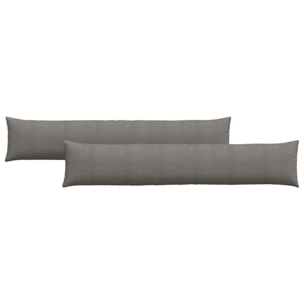 Sofakuddar 2 pcs Ljusgrå 200 x 40 cm Kordread tyg