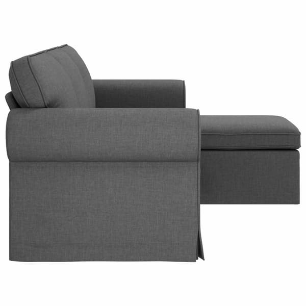 Soffa Mörkgrå 195 x 138 x 80 cm tyg