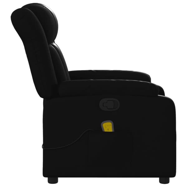 Massagefåtölj svart konstläder