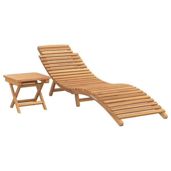Solstol 2 pcs Brun Massivt teakträ